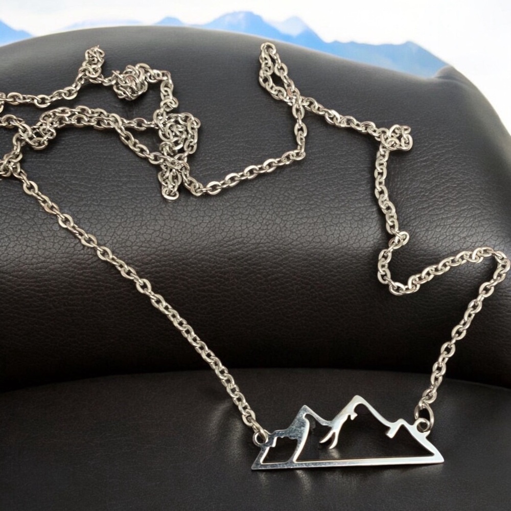 Elegant Silver Mountain Necklace